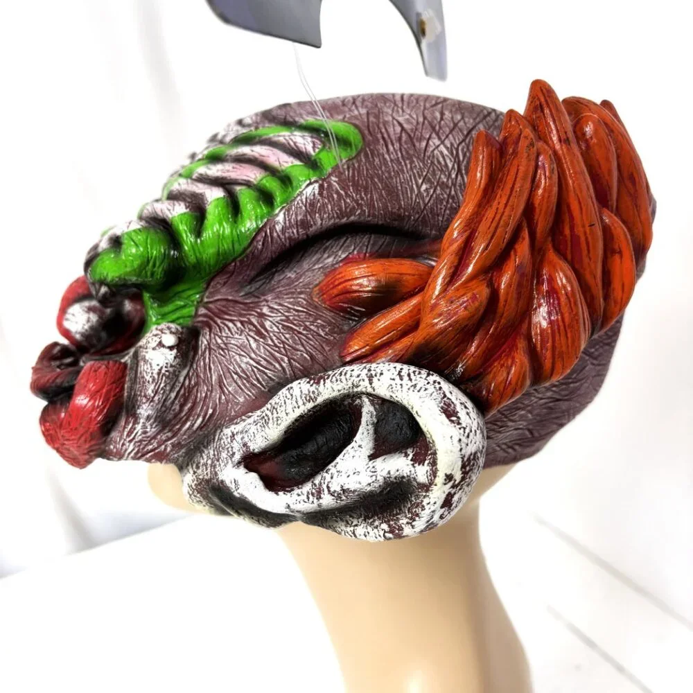 Clown Circus Psycho Adult Vinyl Cap mask  Fright Asylum by Disguise NOS NWT